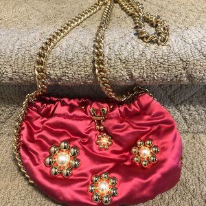 Rosantica Jeweled Satin Pouch Bag (AUTHENTIC)